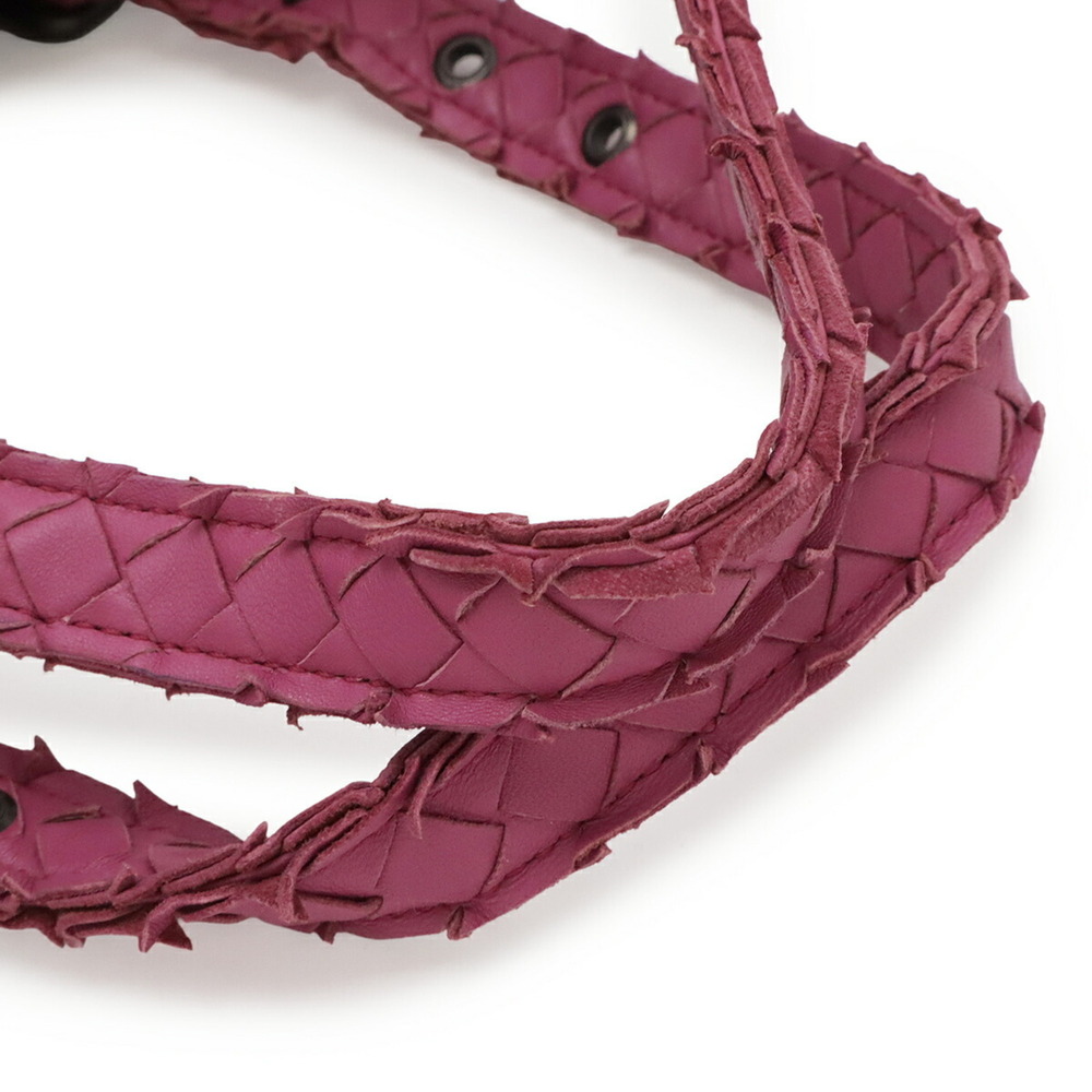 BOTTEGA VENETA Pink Leather Intrecciato Shoulder Bag - Picture 5 of 9